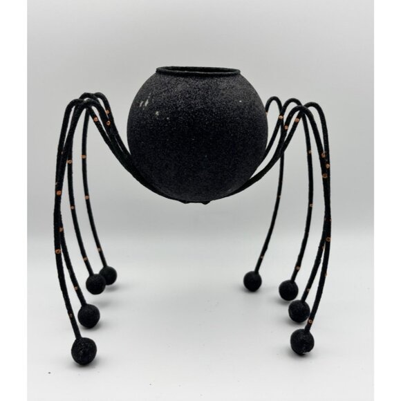 Pier 1 Glitter Halloween Spider Candle Holder Set of 2 Tea light - Picture 9 of 11